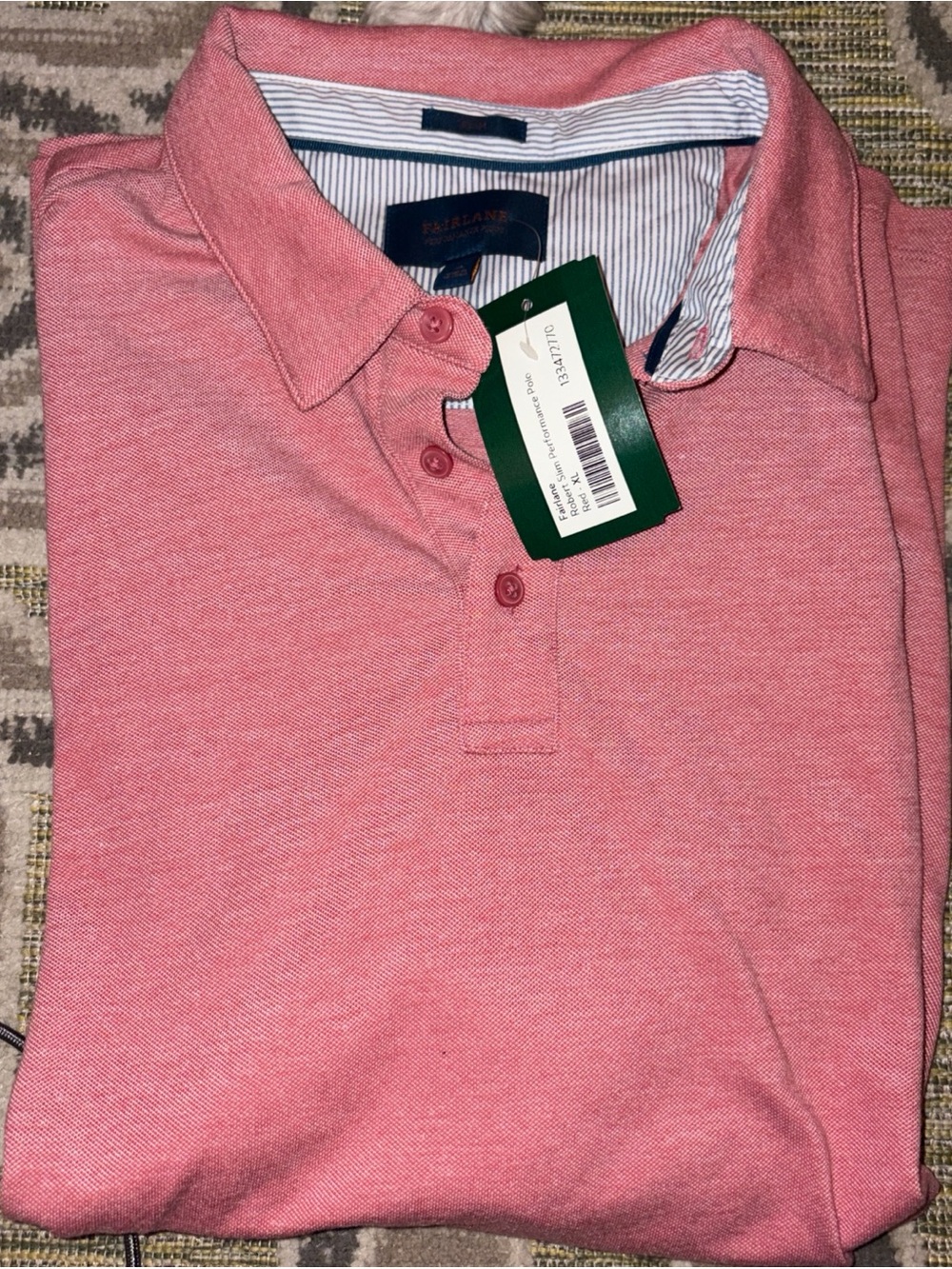 Fairlane Men's Cotton Polo - Coral Pink